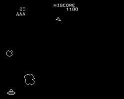 Asteroids Amiga Public Domain Screen Shot
